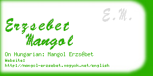 erzsebet mangol business card