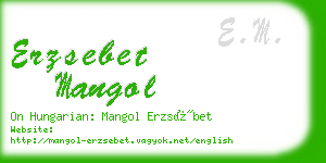 erzsebet mangol business card